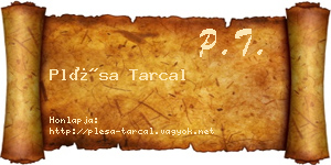 Plésa Tarcal névjegykártya
